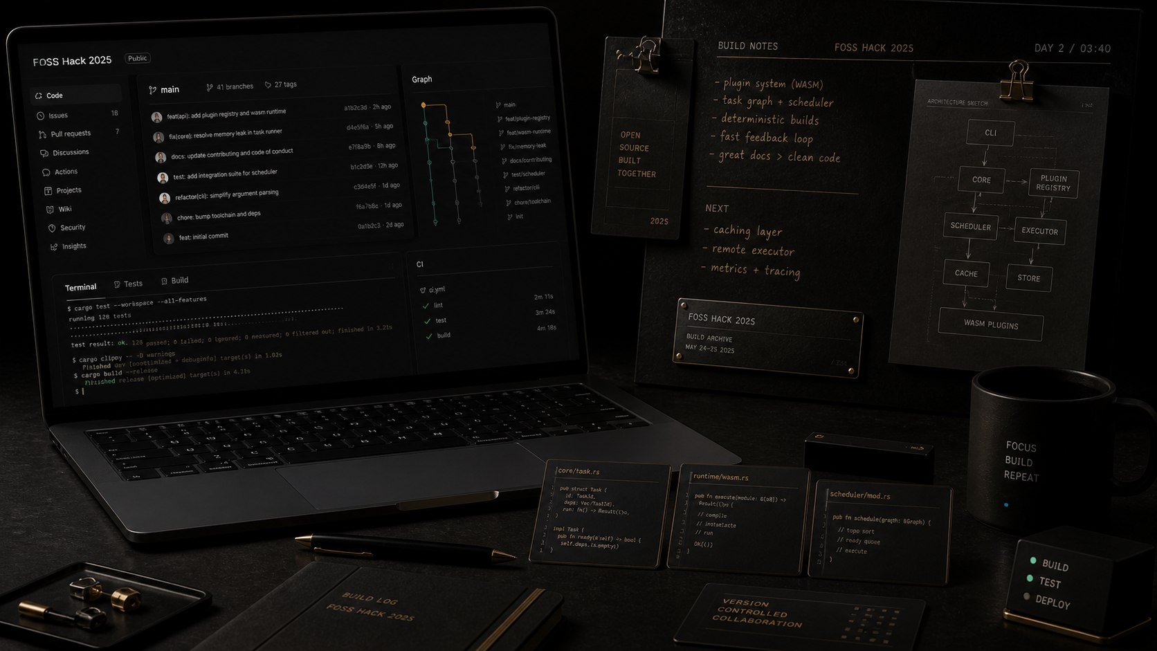 FOSS Hack 2025 open-source build archive visual