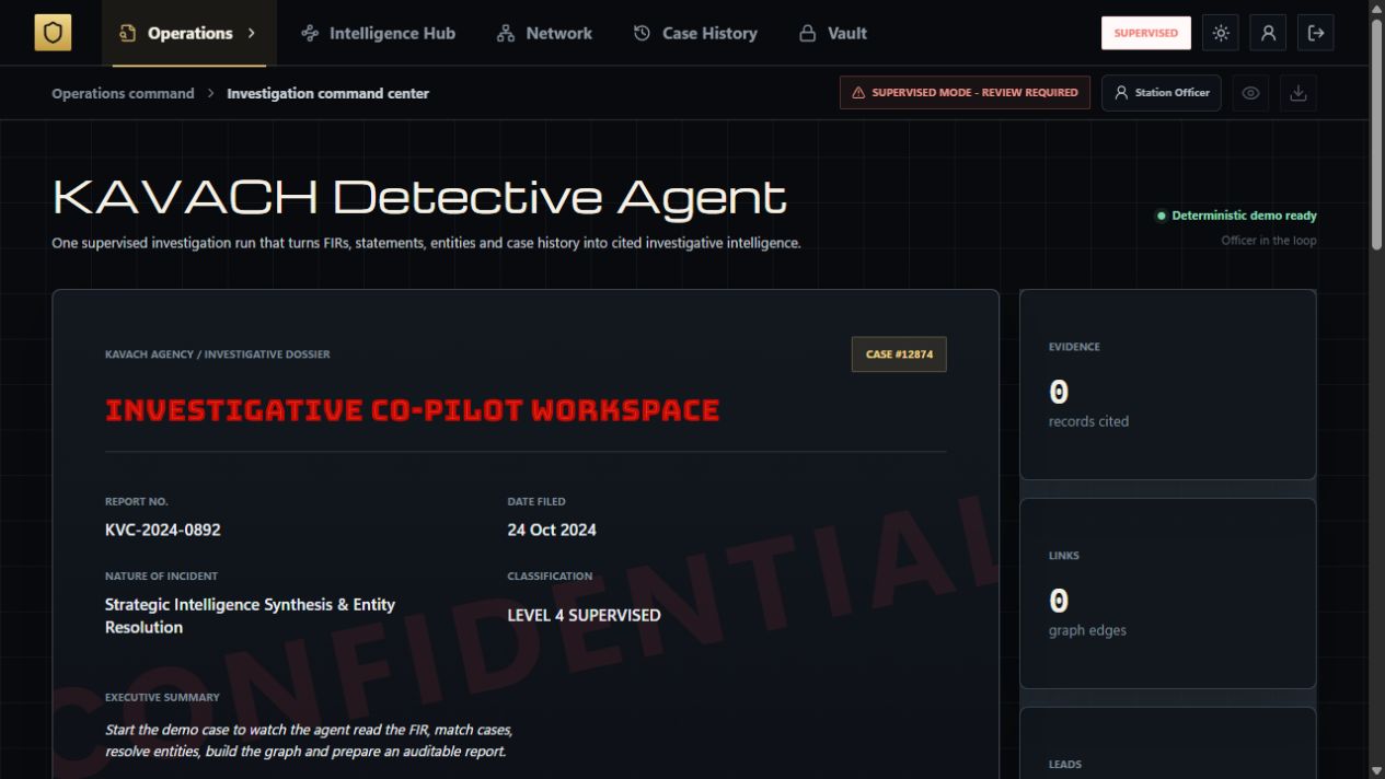 KAVACH Detective investigation workspace